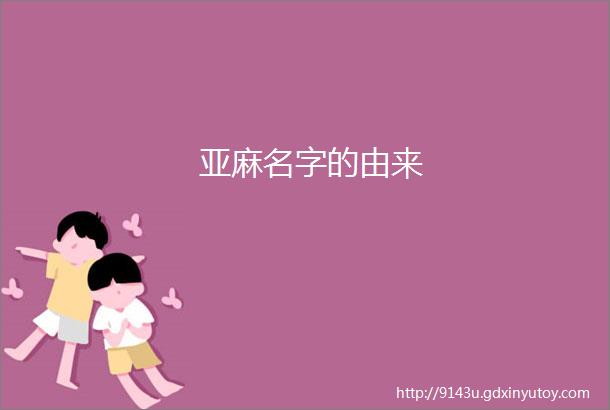 亚麻名字的由来