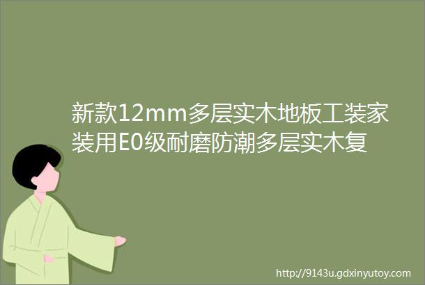 新款12mm多层实木地板工装家装用E0级耐磨防潮多层实木复